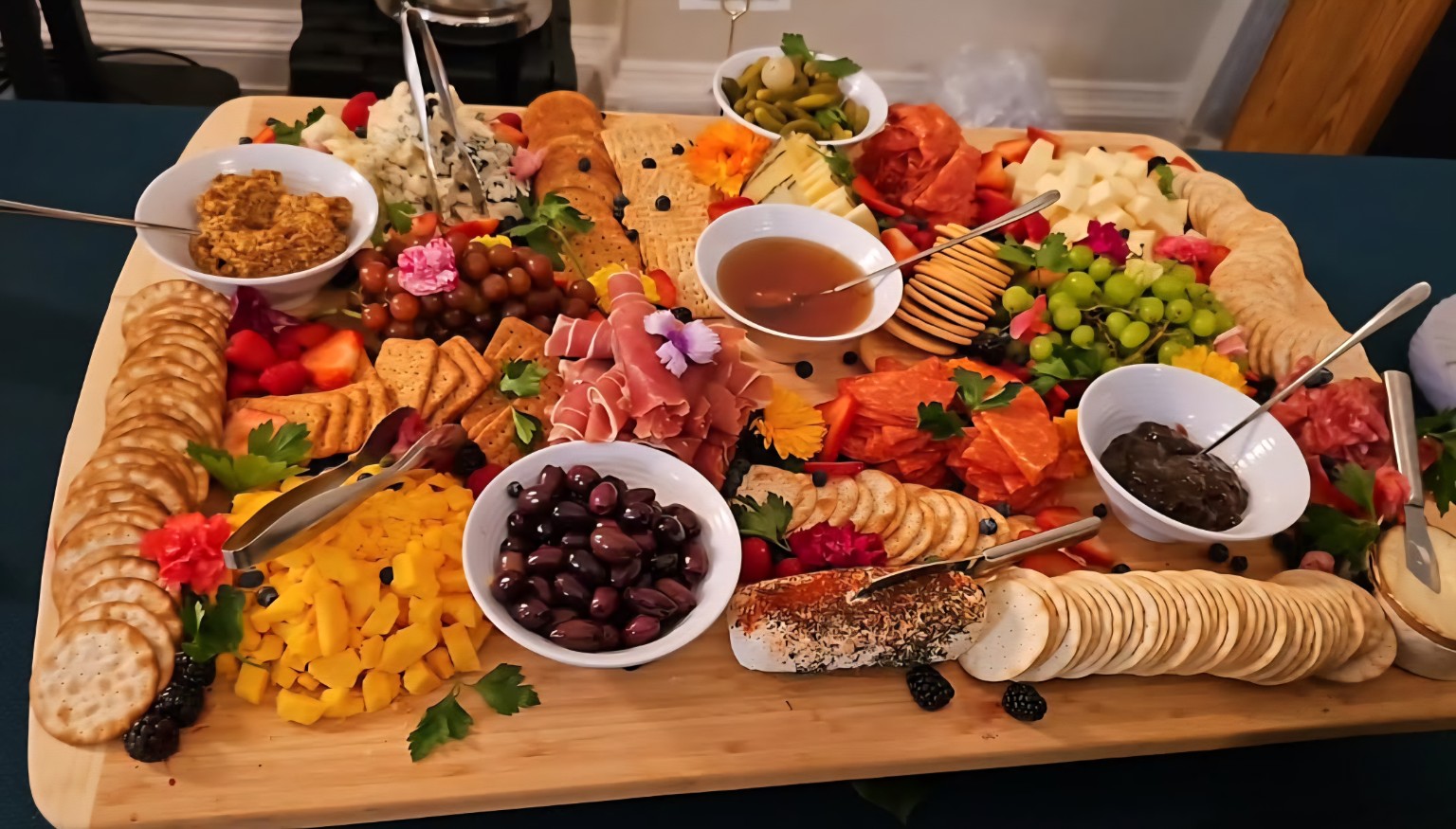 Artfully arranged luxury grazing board