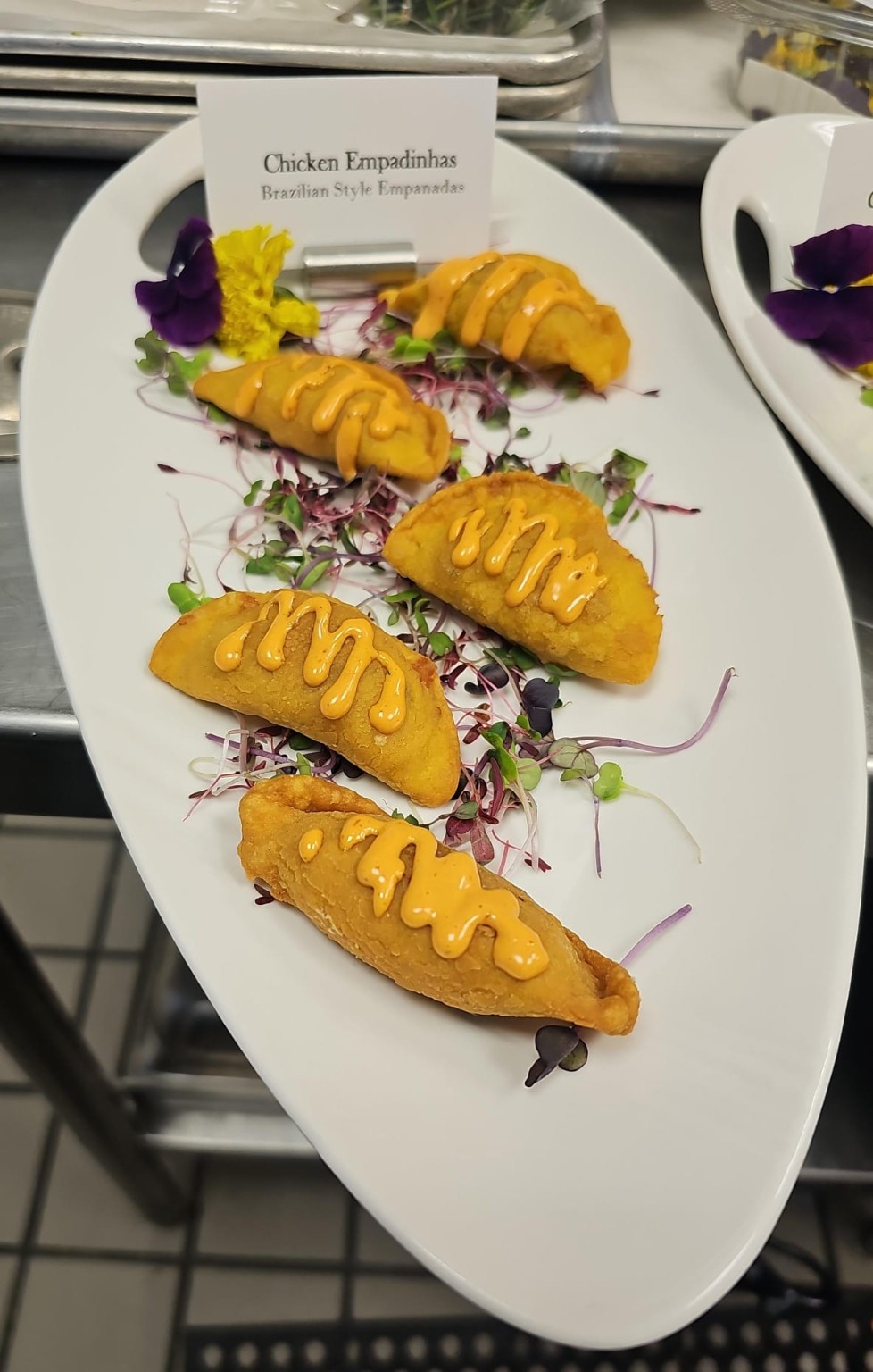 Golden hand pies presented for an event